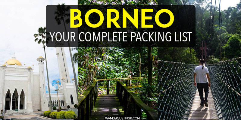 Planning your trip to Borneo? Get your complete Borneo packing list here. Find out what to pack for Borneo, what clothes to pack for jungle trekking, leech socks to avoid getting bit by leeches, what electronics to bring to Borneo, and preparations.