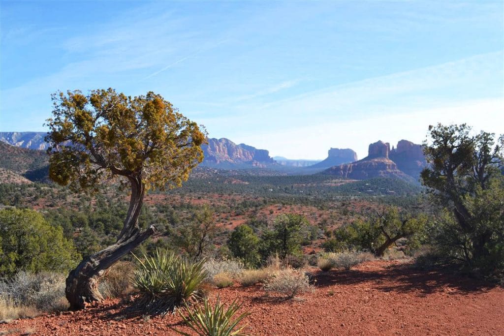 Stunning natural landscape of Red Rocks outside of Sedona, Arizona. This beautiful city is perfect for a relaxing weekend in Arizona! #travel #arizona #sedona