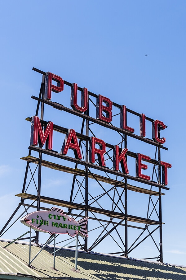 Pike Market in Capitol Hill, Seattle.